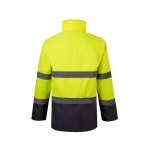 VL THEMIS. Parka bicolore (190g/m&sup2;), in poliestere (100%), con rivestimento in PU - Grigio/Giallo