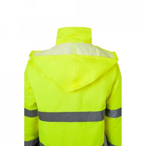 VL THEMIS. Parka bicolore (190g/m&sup2;), in poliestere (100%), con rivestimento in PU - Grigio/Giallo