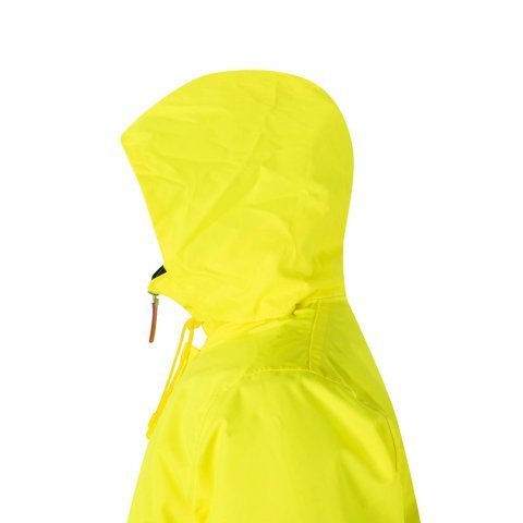 VL THEMIS LARGE. Parka bicolore (190g/m&sup2;), in poliestere (100%), con rivestimento in PU - Blu scuro/Giallo