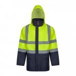 VL JUNO. Parka bicolore 4-in-1 (180g/m&sup2;), in poliestere (100%) con rivestimento in PU - Blu scuro/Giallo