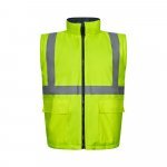 VL JUNO. Parka bicolore 4-in-1 (180g/m&sup2;), in poliestere (100%) con rivestimento in PU - Blu scuro/Giallo