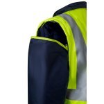 VL JUNO. Parka 4 em 1 bicolor (180g/m&sup2;), em poli&eacute;ster (100%) com revestimento de PU - Azul marinho/Amarelo