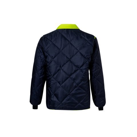 VL JUNO. Parka 4 em 1 bicolor (180g/m&sup2;), em poli&eacute;ster (100%) com revestimento de PU - Azul marinho/Amarelo