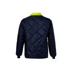 VL JUNO. Parka 4 em 1 bicolor (180g/m&sup2;), em poli&eacute;ster (100%) com revestimento de PU - Azul marinho/Amarelo
