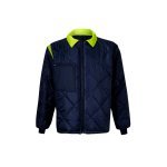 VL JUNO. Parka 4 em 1 bicolor (180g/m&sup2;), em poli&eacute;ster (100%) com revestimento de PU - Azul marinho/Amarelo