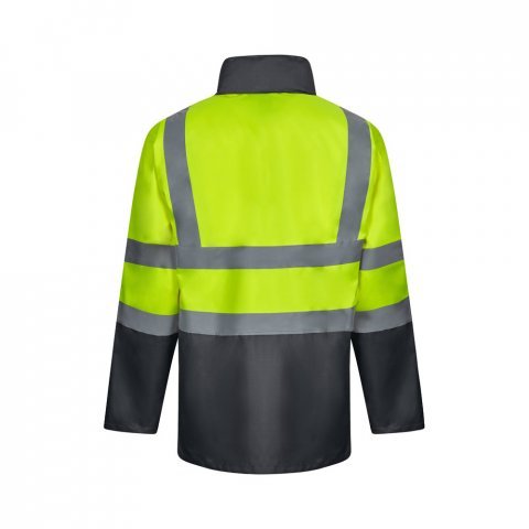 VL JUNO. Parka bicolore 4-in-1 (180g/m&sup2;), in poliestere (100%) con rivestimento in PU - Grigio/Giallo