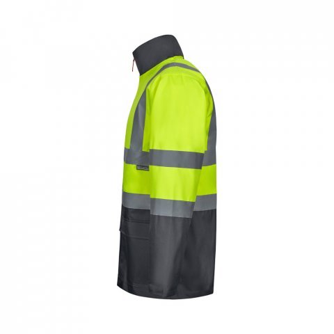 VL JUNO. Parka bicolore 4-in-1 (180g/m&sup2;), in poliestere (100%) con rivestimento in PU - Grigio/Giallo