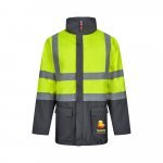 VL JUNO. Parka bicolore 4-in-1 (180g/m&sup2;), in poliestere (100%) con rivestimento in PU - Grigio/Giallo