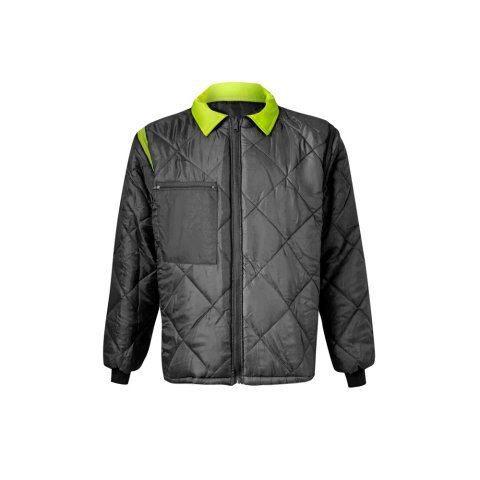 VL JUNO. Parka 4 em 1 bicolor (180g/m&sup2;), em poli&eacute;ster (100%) com revestimento de PU - Cinzento/Amarelo