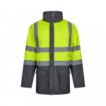 VL JUNO. Parka bicolore 4-in-1 (180g/m&sup2;), in poliestere (100%) con rivestimento in PU - Grigio/Giallo