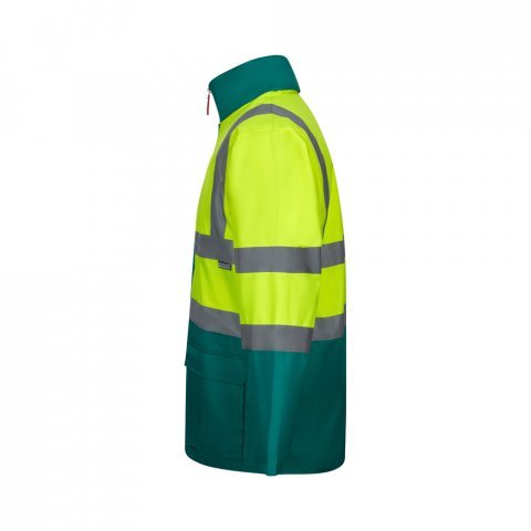 VL JUNO. Parka bicolore 4-in-1 (180g/m&sup2;), in poliestere (100%) con rivestimento in PU - Verde/Giallo
