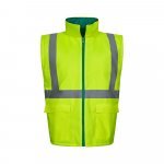 VL JUNO. Parka bicolore 4-in-1 (180g/m&sup2;), in poliestere (100%) con rivestimento in PU - Verde/Giallo