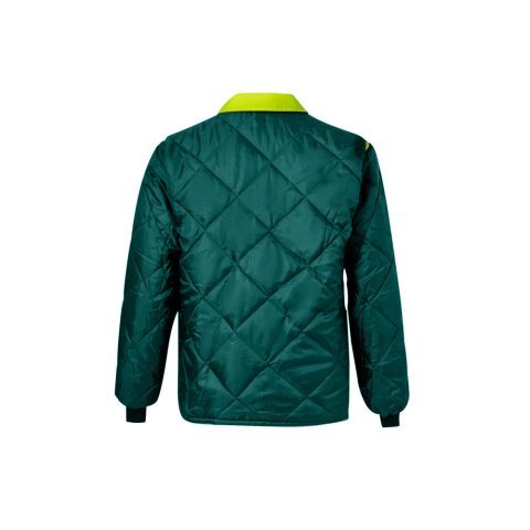 VL JUNO. Parka 4 em 1 bicolor (180g/m&sup2;), em poli&eacute;ster (100%) com revestimento de PU - Verde/Amarelo