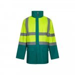 VL JUNO. Parka bicolore 4-in-1 (180g/m&sup2;), in poliestere (100%) con rivestimento in PU - Verde/Giallo