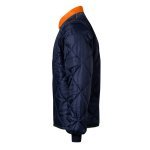 VL JUNO. Parka 4 em 1 bicolor (180g/m&sup2;), em poli&eacute;ster (100%) com revestimento de PU - Azul marinho/Laranja