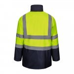 VL JUNO LARGE. Parka bicolore 4-in-1 (180g/m&sup2;), in poliestere (100%) con rivestimento in PU - Blu scuro/Giallo