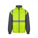 VL JUNO LARGE. Parka bicolore 4-in-1 (180g/m&sup2;), in poliestere (100%) con rivestimento in PU - Grigio/Giallo