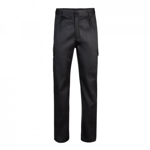VL MABON. Pantaloni din twill cu mai multe buzunare (200g/m&sup2;), din bumbac (35%) și poliester (65%) - Negru