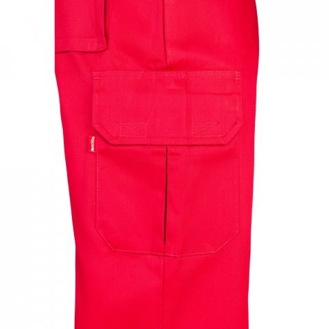 VL MABON. Pantaloni din twill cu mai multe buzunare (200g/m&sup2;), din bumbac (35%) și poliester (65%) - Roșu