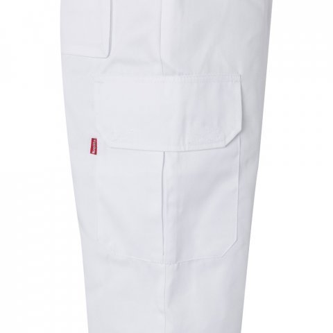 VL MABON. Pantaloni din twill cu mai multe buzunare (200g/m&sup2;), din bumbac (35%) și poliester (65%) - Alb