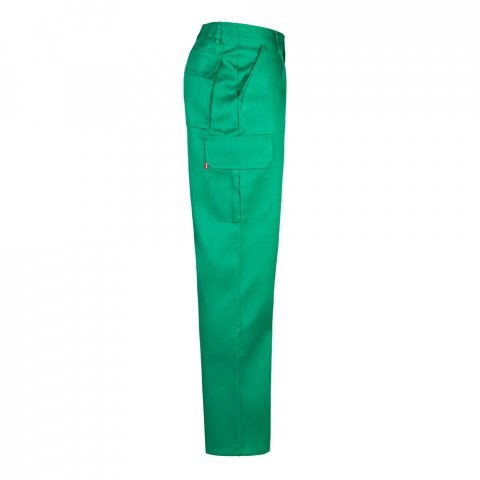 VL MABON. Pantaloni din twill cu mai multe buzunare (200g/m&sup2;), din bumbac (35%) și poliester (65%) - Verde