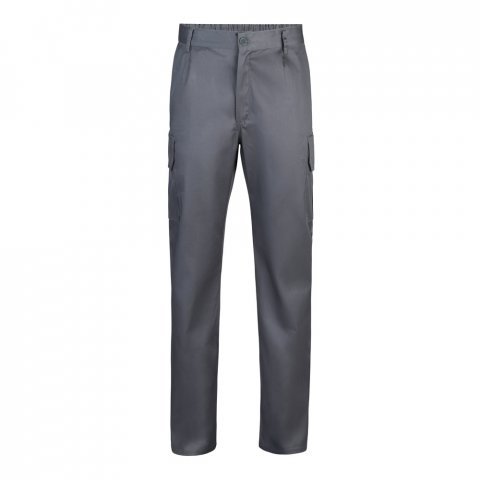 VL MABON. Pantaloni din twill cu mai multe buzunare (200g/m&sup2;), din bumbac (35%) și poliester (65%) - Gri