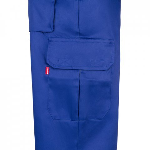 VL MABON. Pantaloni din twill cu mai multe buzunare (200g/m&sup2;), din bumbac (35%) și poliester (65%) - Albastru Royal