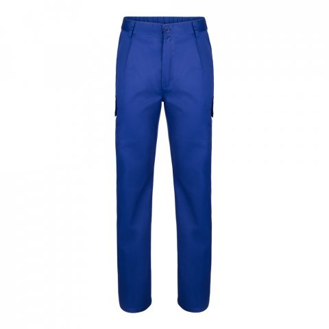 VL MABON. Pantaloni din twill cu mai multe buzunare (200g/m&sup2;), din bumbac (35%) și poliester (65%) - Albastru Royal