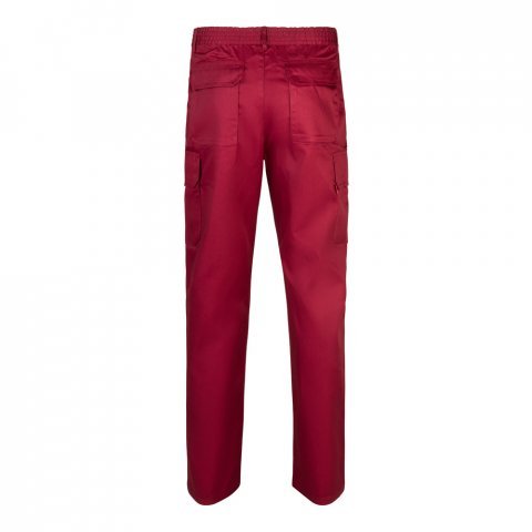 VL MABON. Pantaloni din twill cu mai multe buzunare (200g/m&sup2;), din bumbac (35%) și poliester (65%) - Burgundia