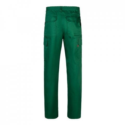 VL MABON. Pantaloni din twill cu mai multe buzunare (200g/m&sup2;), din bumbac (35%) și poliester (65%) - Verde inchis