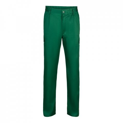 VL MABON. Pantaloni din twill cu mai multe buzunare (200g/m&sup2;), din bumbac (35%) și poliester (65%) - Verde inchis