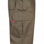 VL MABON. Pantaloni din twill cu mai multe buzunare (200g/m&sup2;), din bumbac (35%) și poliester (65%) - Verde armată