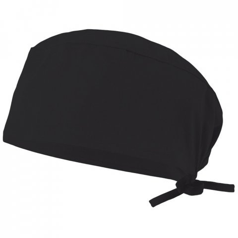 VL ENLIL. Gorro de sarja sanit&aacute;rio (190g/m&sup2;), em algod&atilde;o (35%) e poli&eacute;ster (65%) - Preto