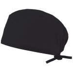 VL ENLIL. Gorro de sarja sanit&aacute;rio (190g/m&sup2;), em algod&atilde;o (35%) e poli&eacute;ster (65%) - Preto