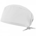 VL ENLIL. Gorro de sarja sanit&aacute;rio (190g/m&sup2;), em algod&atilde;o (35%) e poli&eacute;ster (65%) - Branco