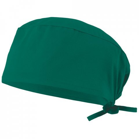 VL ENLIL. Gorro de sarja sanit&aacute;rio (190g/m&sup2;), em algod&atilde;o (35%) e poli&eacute;ster (65%) - Verde