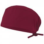 VL ENLIL. Gorro de sarja sanit&aacute;rio (190g/m&sup2;), em algod&atilde;o (35%) e poli&eacute;ster (65%) - Bordeaux