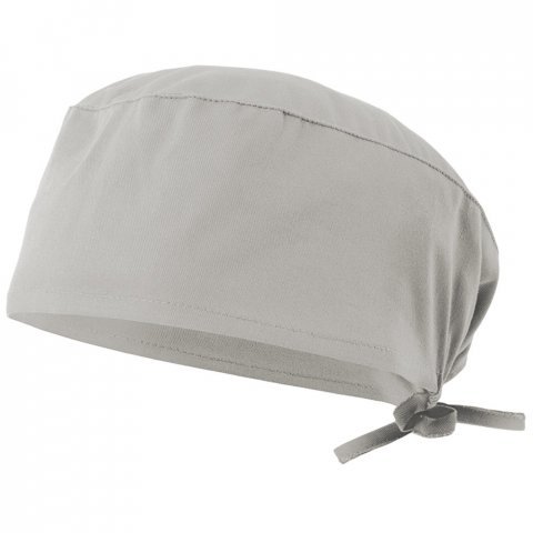 VL ENLIL. Gorro de sarja sanit&aacute;rio (190g/m&sup2;), em algod&atilde;o (35%) e poli&eacute;ster (65%) - Cinzento claro
