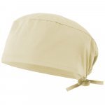 VL ENLIL. Gorro de sarja sanit&aacute;rio (190g/m&sup2;), em algod&atilde;o (35%) e poli&eacute;ster (65%) - Amarelo pastel