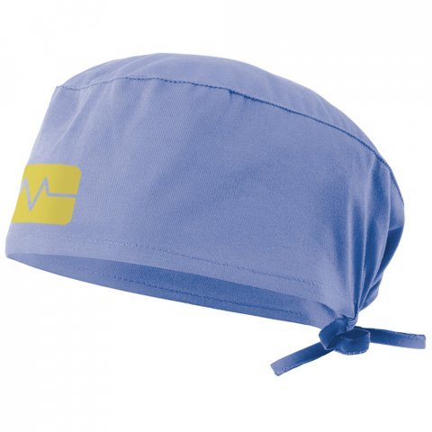 VL ENLIL. Gorro de sarja sanit&aacute;rio (190g/m&sup2;), em algod&atilde;o (35%) e poli&eacute;ster (65%) - Azul pastel