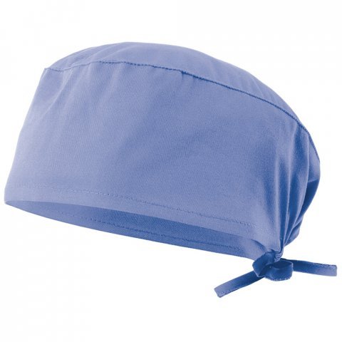 VL ENLIL. Gorro de sarja sanit&aacute;rio (190g/m&sup2;), em algod&atilde;o (35%) e poli&eacute;ster (65%) - Azul pastel