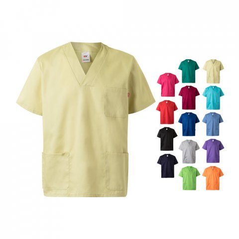 VL ILLAPA. Tunică din twill (190g/m&sup2;) cu m&acirc;neci scurte, din poliester (65%) și bumbac (35%)