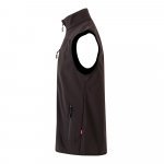 VL VARUNA. Colete soft shell (280g/m&sup2;), com forro polar, em poli&eacute;ster (94%) e elastano (6%) - Preto