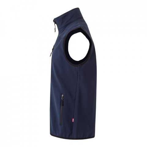 VL VARUNA. Colete soft shell (280g/m&sup2;), com forro polar, em poli&eacute;ster (94%) e elastano (6%) - Azul marinho