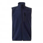 VL VARUNA. Colete soft shell (280g/m&sup2;), com forro polar, em poli&eacute;ster (94%) e elastano (6%) - Azul marinho