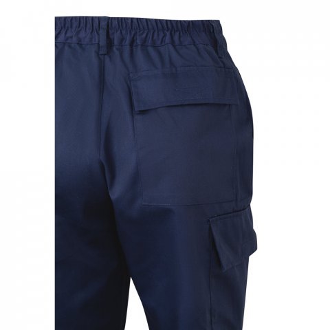 VL ARTEMIS. Pantaloni &icirc;n două tonuri, din twill (190g/m&sup2;), bumbac (20%) și poliester (80%) - Albastru/Galben