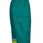VL ARTEMIS. Pantaloni &icirc;n două tonuri, din twill (190g/m&sup2;), bumbac (20%) și poliester (80%) - Verde/Galben