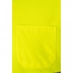 VL PLUTO LARGE. Polo piqu&eacute; bicolore (150g/m&sup2;) &agrave; manches longues, en coton (55%) et polyester (45%) - Bleu marine/Jaune