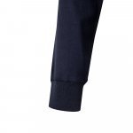 VL PLUTO LARGE. Polo piqu&eacute; bicolore (150g/m&sup2;) &agrave; manches longues, en coton (55%) et polyester (45%) - Bleu marine/Jaune