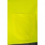 VL PLUTO LARGE. Polo piqu&eacute; bicolore (150g/m&sup2;) &agrave; manches longues, en coton (55%) et polyester (45%) - Vert/Jaune